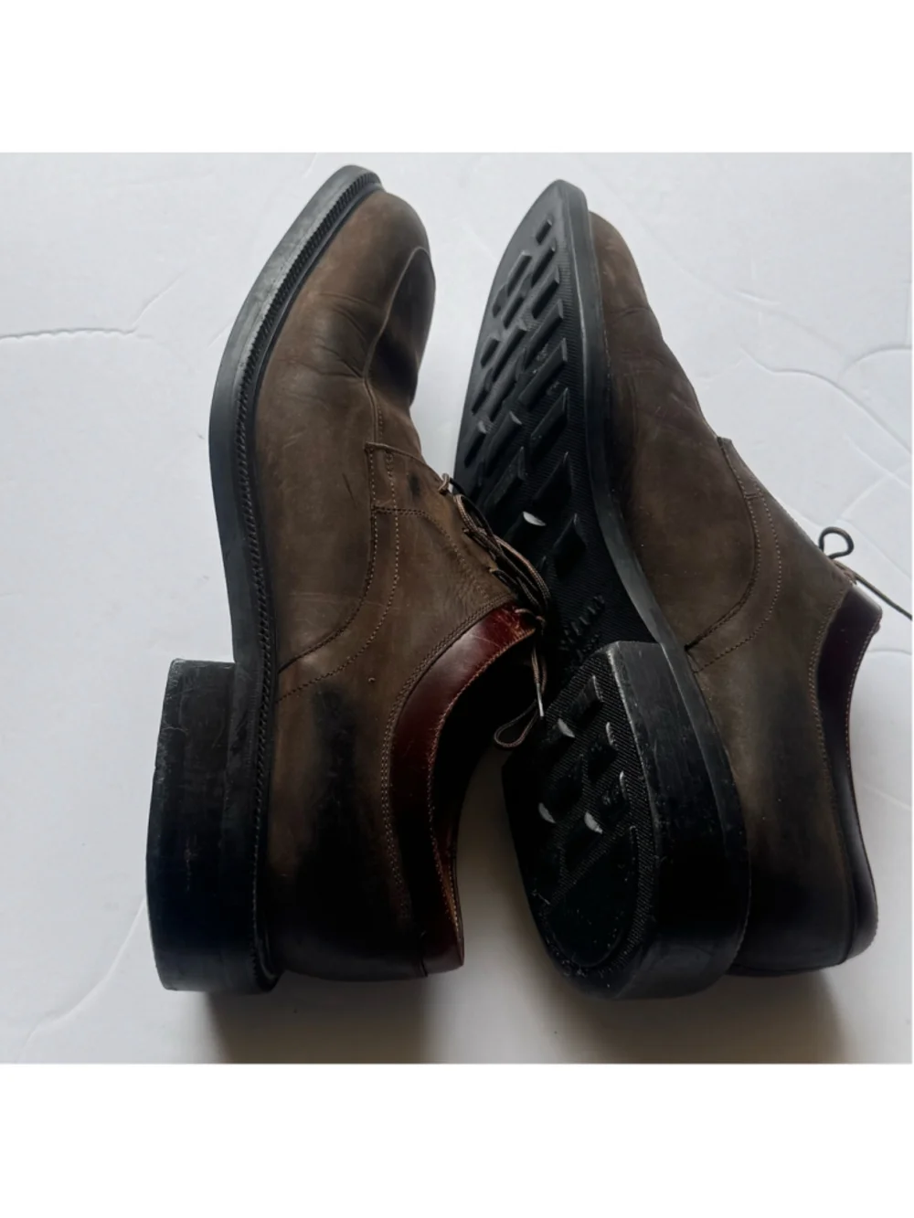 Cole Haan Waterproof Brown Leather Square Toe Derby Dress Shoes Men’s Size 13M